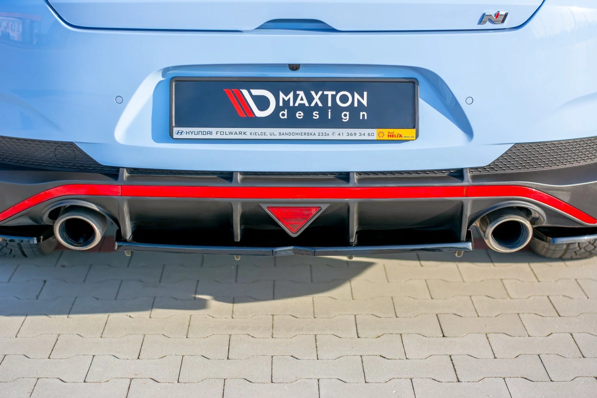 Central Rear Splitter (with vertical bars) Hyundai I30 N Mk3 Fastback - Image 3