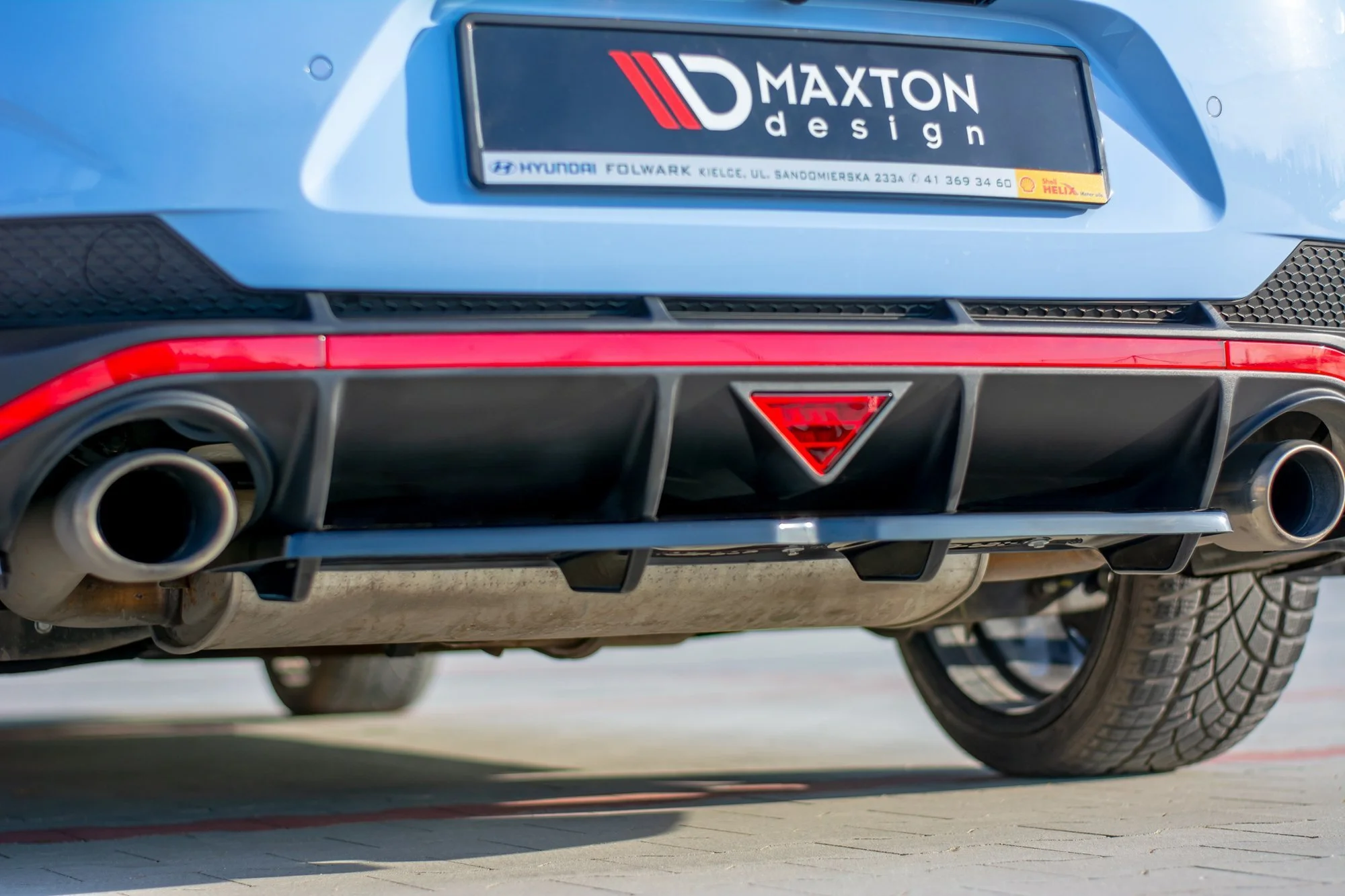 Central Rear Splitter (with vertical bars) Hyundai I30 N Mk3 Fastback - Image 2
