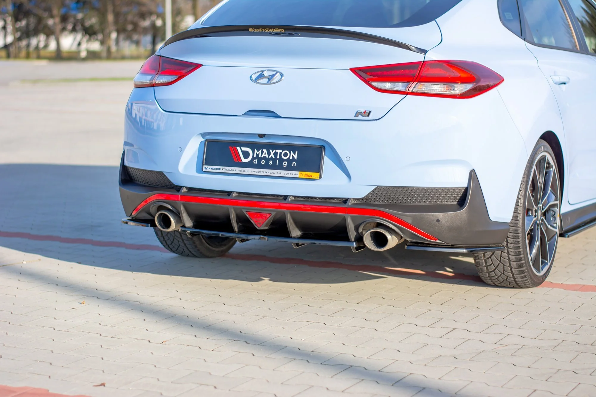 Central Rear Splitter (with vertical bars) Hyundai I30 N Mk3 Fastback - Image 4