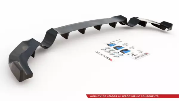 Central Rear Splitter (with vertical bars) Hyundai I30 N Mk3 Hatchback - Imagen 8
