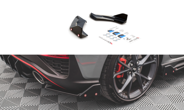 Splitters Laterales Traseros V.1 + Flaps Hyundai I30 N Hatchback Mk3 Facelift