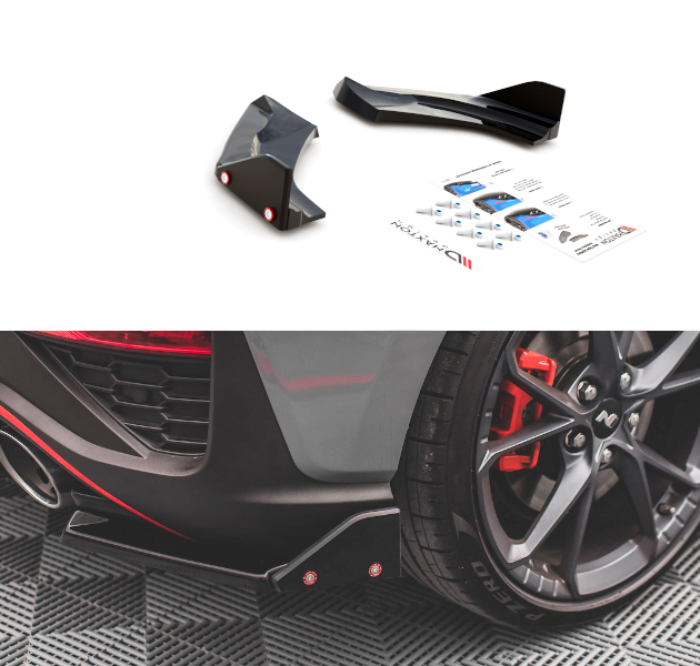 Splitters Laterales Traseros V.1 + Flaps Hyundai I30 N Hatchback Mk3 Facelift