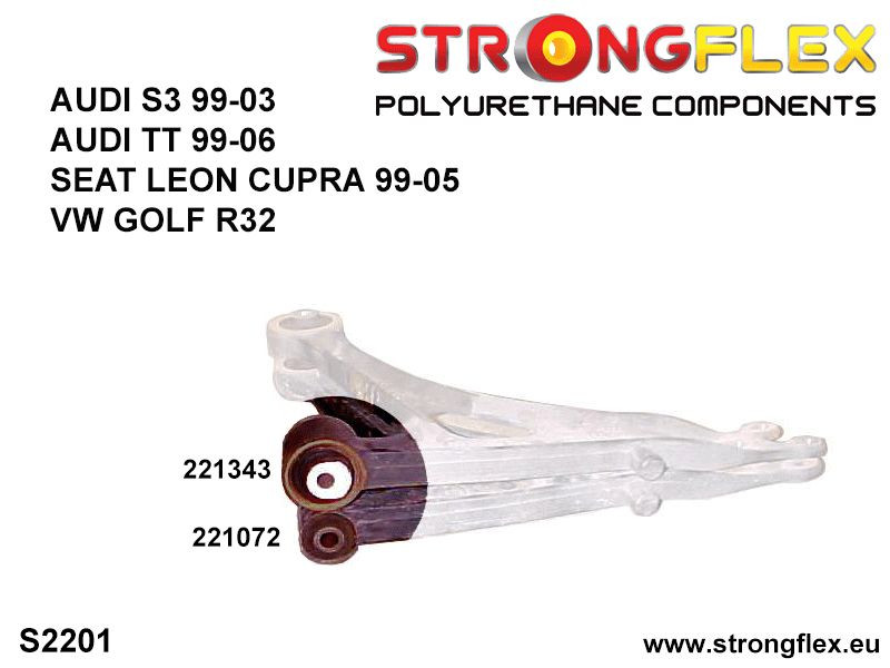 Strongflex 221343A: Front wishbone front bush 45mm SPORT - Imagen 2