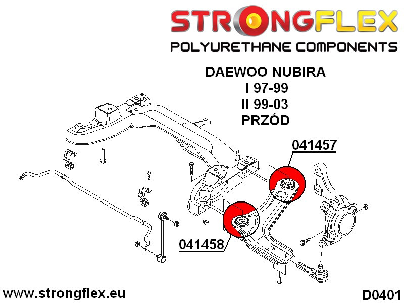 Strongflex 041458A: Front wishbone - front bush SPORT - Imagen 2