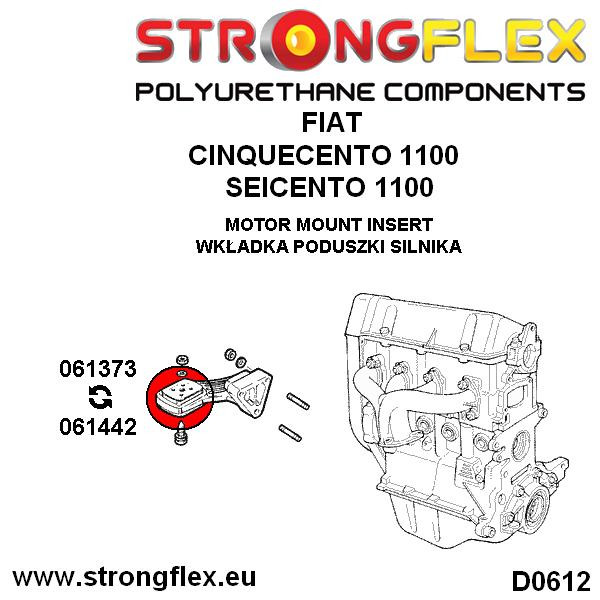 Strongflex 061442A: Motor mount inserts (timing gear side) SPORT - Imagen 3
