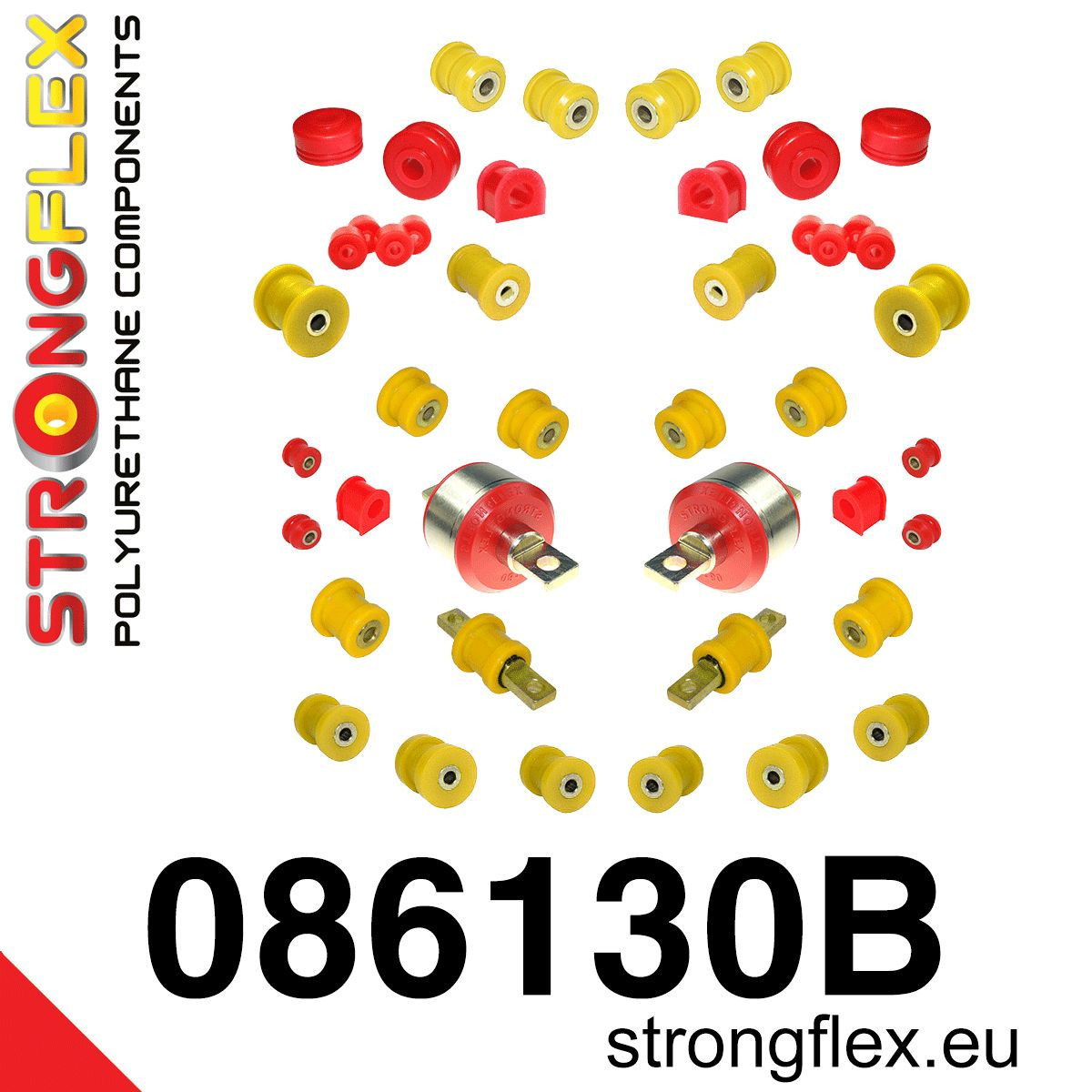 Strongflex 086130B: Full suspension bush kit polyurethane