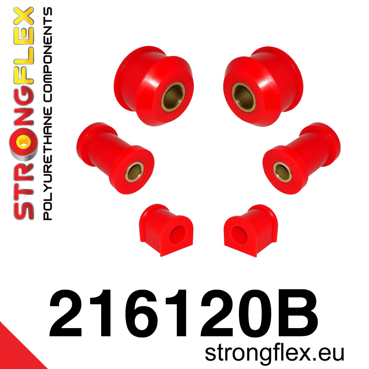 Strongflex 216120B: Front suspension polyurethane bush kit