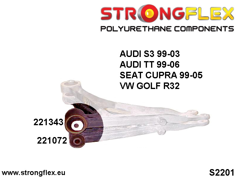 Strongflex 226086A: Front suspension bush kit SPORT - Image 2