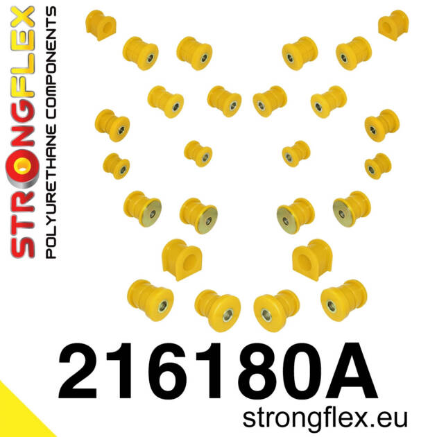 Strongflex 216180A: Front and rear suspension bush kit SPORT