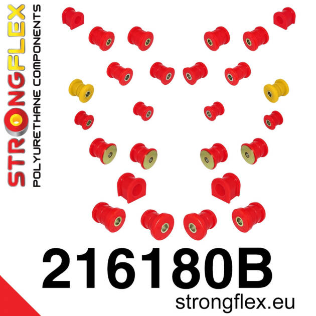 Strongflex 216180B: Front and rear suspension bush kit