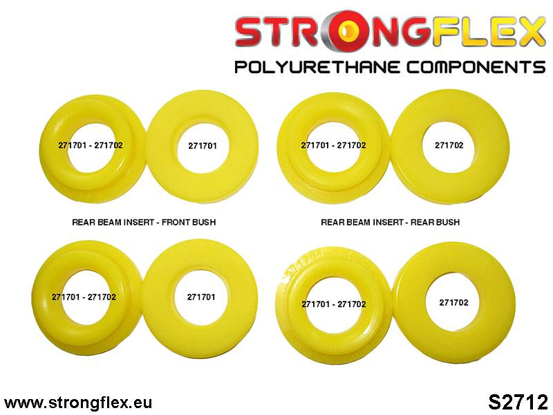 Strongflex 276182A: kit de insertos de soporte del subchasis trasero SPORT - Imagen 2