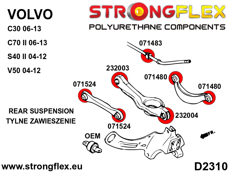 Strongflex 071524B: Casquillo del brazo inferior delantero trasero - Imagen 2