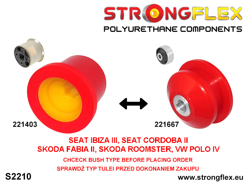 Strongflex 221403B: Front wishbone rear bush - Imagen 2