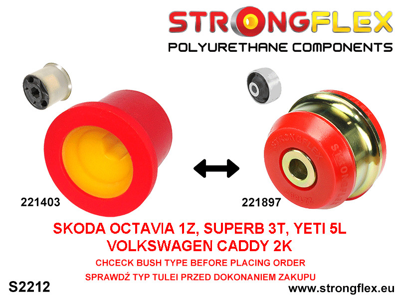 Strongflex 226167A: Front suspension bush kit SPORT - Image 2