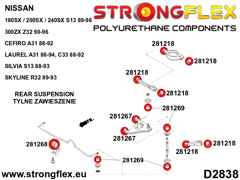 Strongflex 286084A: Full suspension bush kit SPORT - Image 4