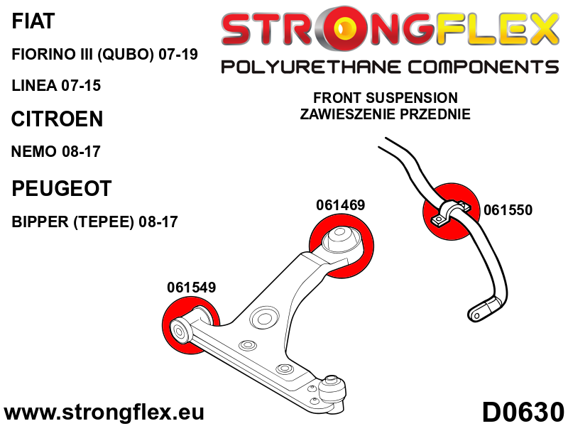 Strongflex 061549B: Front wishbone front bush - Imagen 3