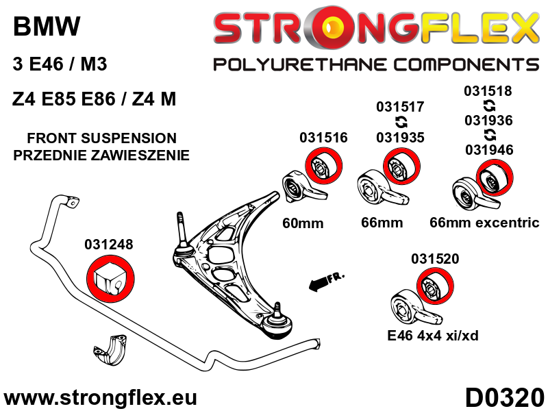 Strongflex 036145A: Full suspension bush kit SPORT - Imagen 5