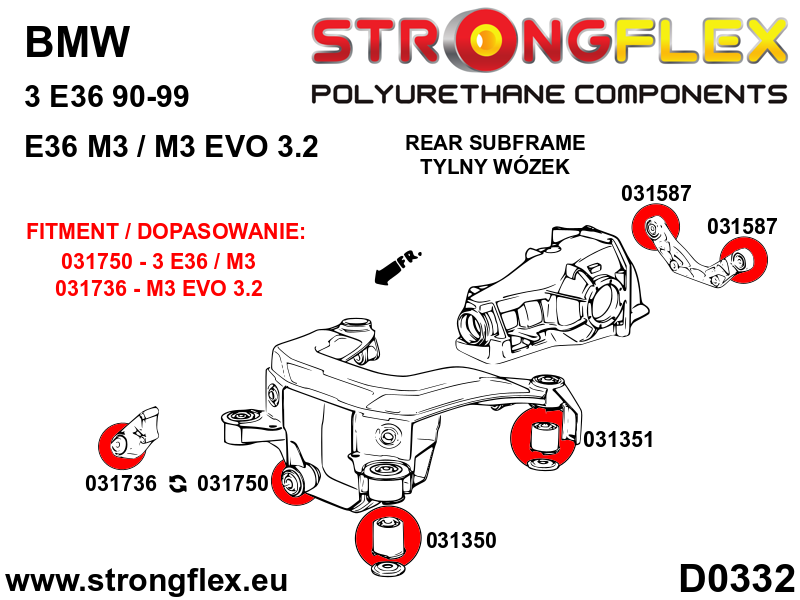 Strongflex 031351B: Rear subframe - rear bush - Image 2