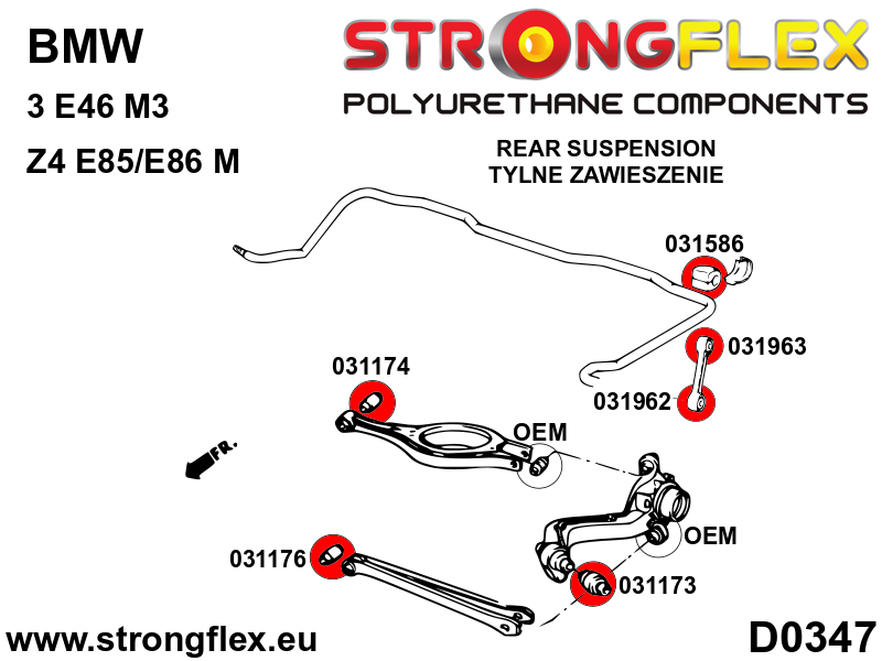 Strongflex 031173B: Rear trailing arm front bush - Image 3