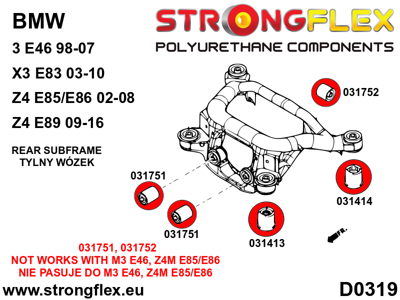 Strongflex 031413A: Rear subframe front bush SPORT - Image 3