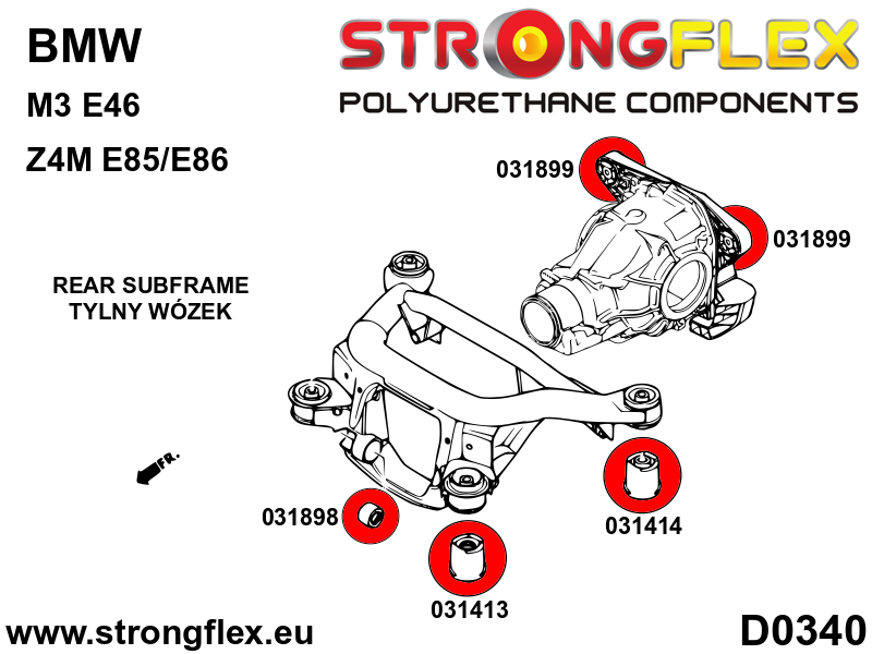 Strongflex 031413A: Rear subframe front bush SPORT - Image 4