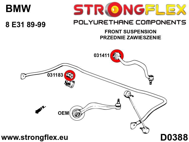 Strongflex 031183B: Front anti roll bar bush - Image 3