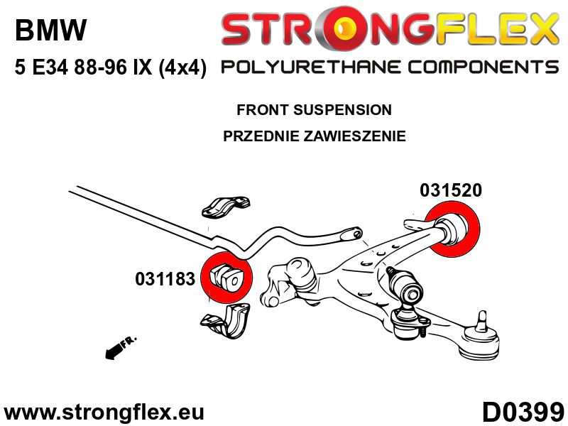 Strongflex 031520A: Front wishbone rear bush xi/xd/ix (4x4) SPORT - Imagen 5
