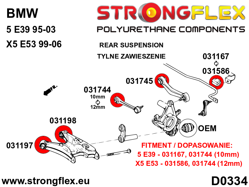 Strongflex 031745A: Rear upper arm inner bush SPORT - Image 4