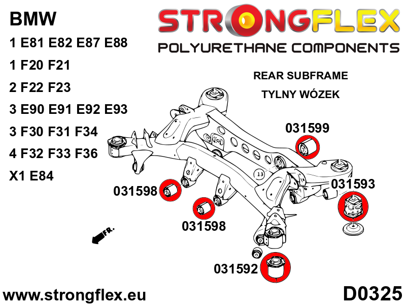 Strongflex 031592B: Rear subframe - front bush - Image 2