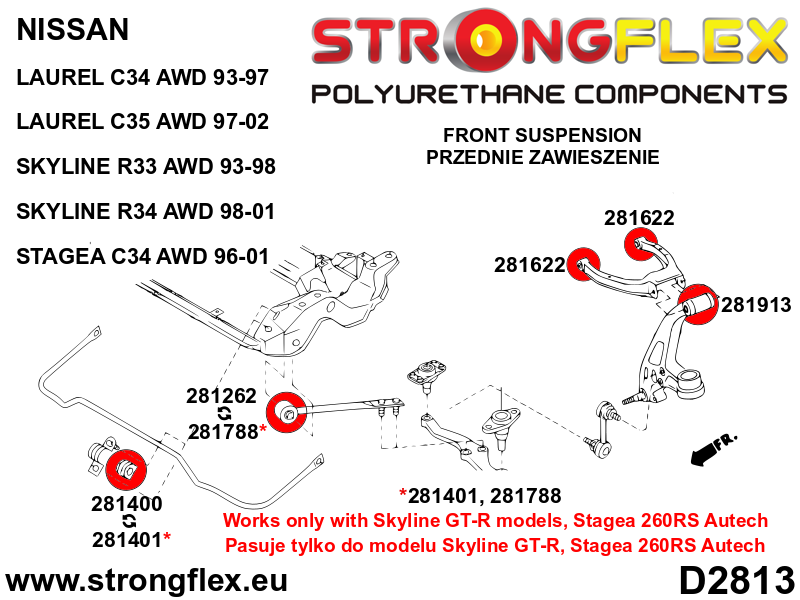 Strongflex 281262B: Front lower radius arm to chassis bush - Imagen 3