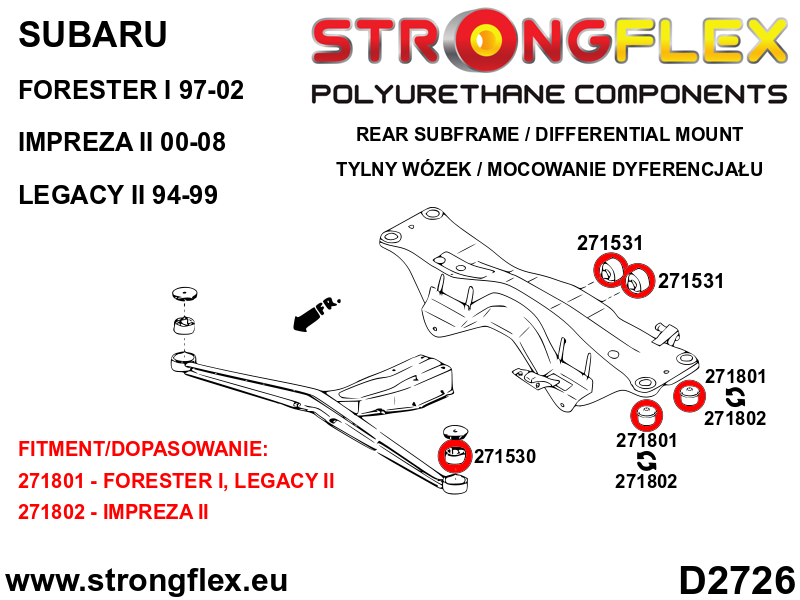 Strongflex 271531B: Rear diff mounting bush - Imagen 3