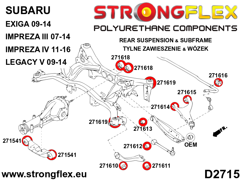 Strongflex 271618B: Rear diff rear mounting bush - Image 4