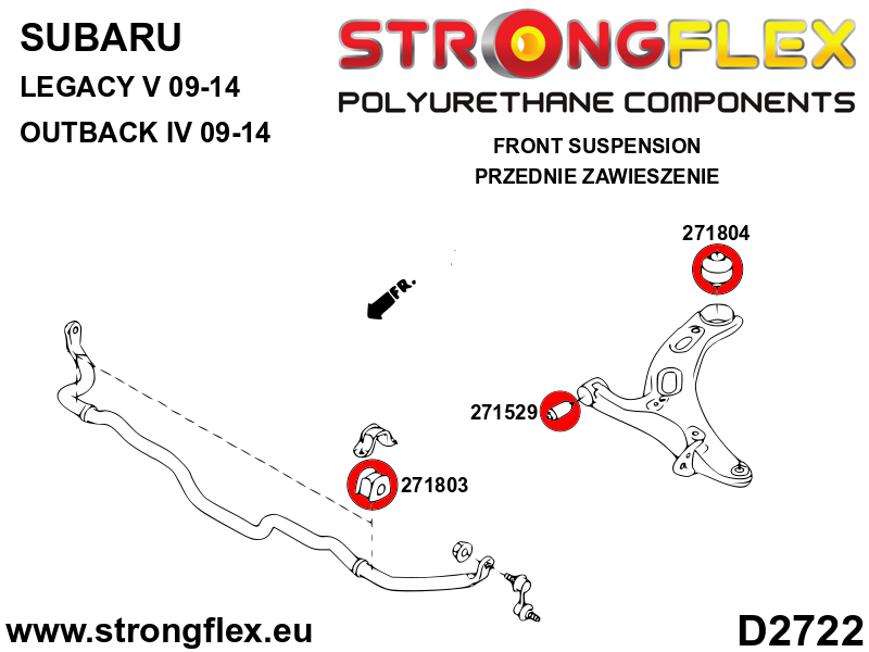 Strongflex 271529B: Front arm front bush - Imagen 3