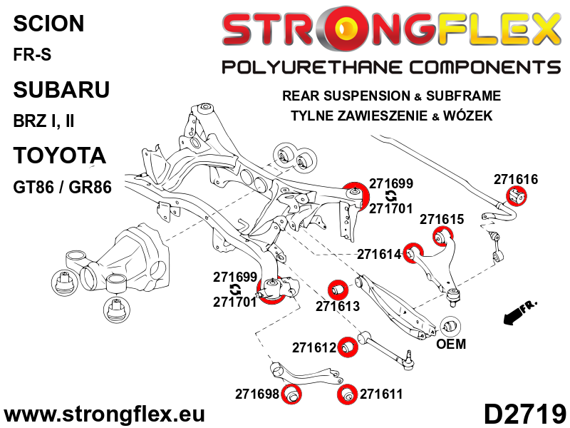 Strongflex 271611B: Rear trailing arm rear bush - Image 4