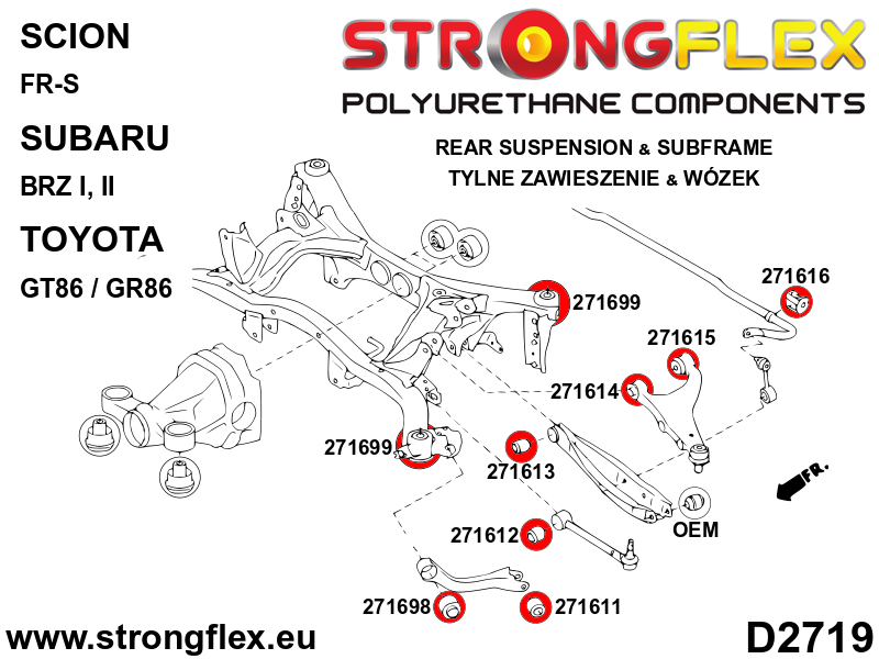 Strongflex 276194A: Full suspension bush kit SPORT - Image 3