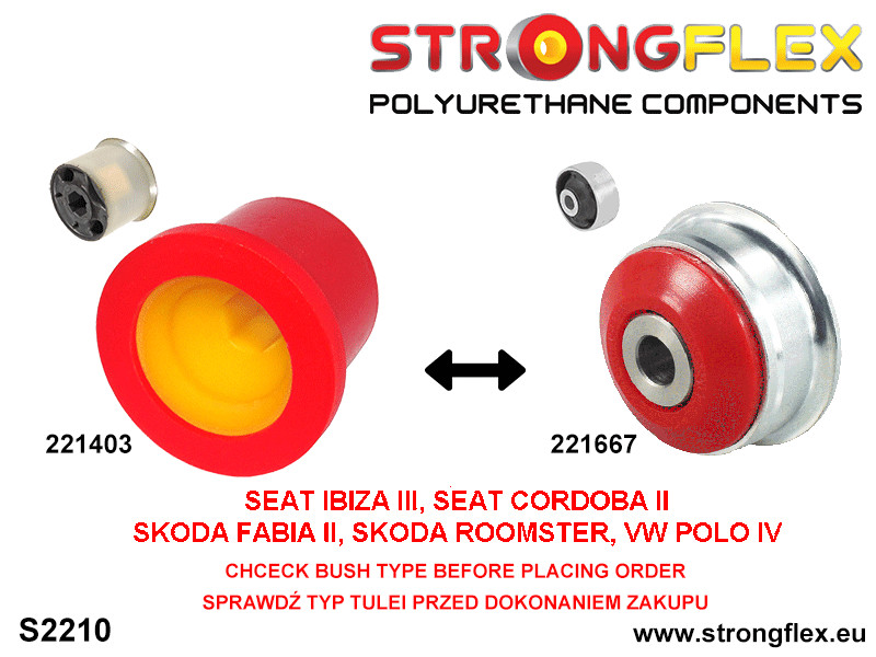 Strongflex 221667A: Front arm rear bush SPORT - Image 4