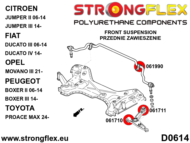 Strongflex 061710B: Silentblock delantero del brazo inferior delantero - Imagen 2