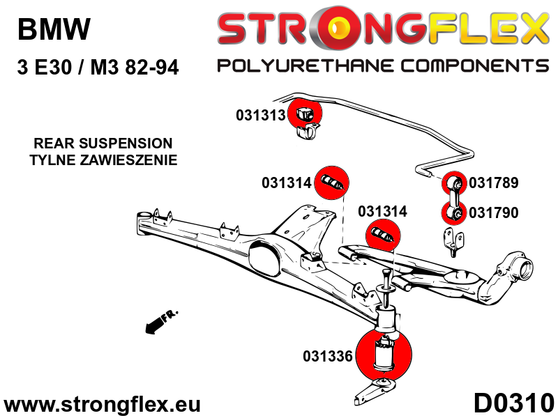 Strongflex 031314B: Rear trailing arm bush - Image 6
