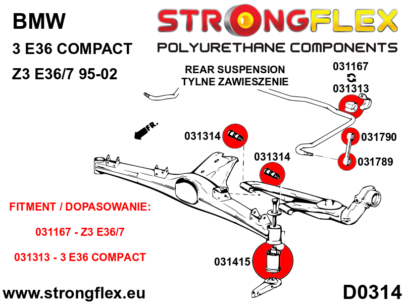 Strongflex 036110A: Full suspension bush kit SPORT - Imagen 7