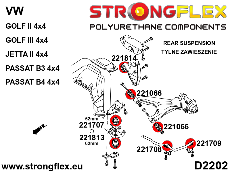 Strongflex 221709B: Rear anti roll bar outer bush - Image 2