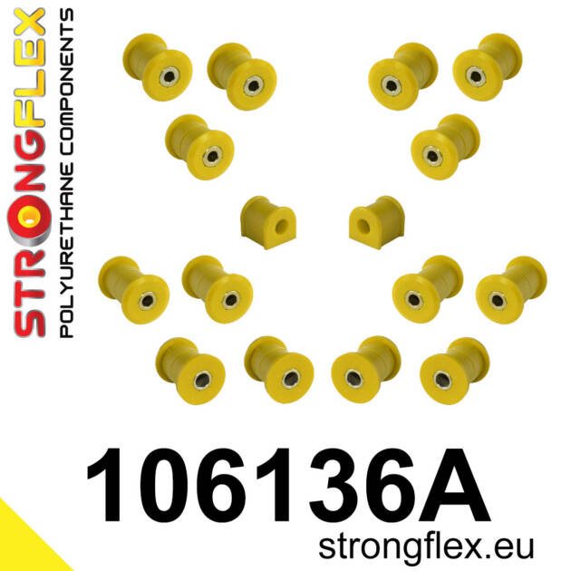 Strongflex 106136A: Rear suspension polyurethane bush kit SPORT