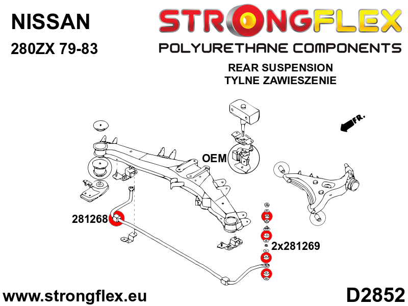 Strongflex 281269A: Rear anti roll bar link bush SPORT - Imagen 6
