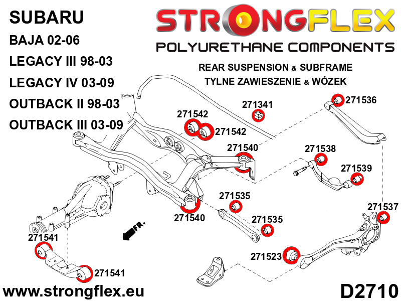 Strongflex 271537B: Rear lower outer arm bush - Imagen 2