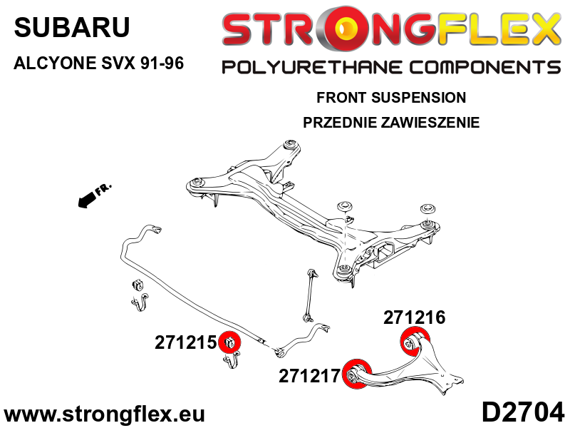 Strongflex 271216A: Front wishbone rear bush SPORT - Imagen 2