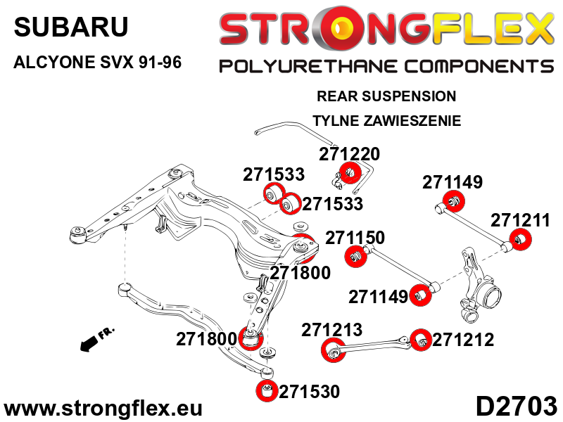 Strongflex 271213B: Rear trailing arm body bush - Imagen 2