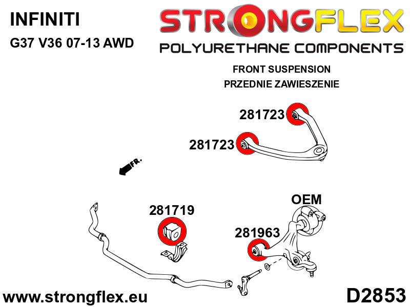 Strongflex 281723A: Front upper arm bush SPORT - Image 3