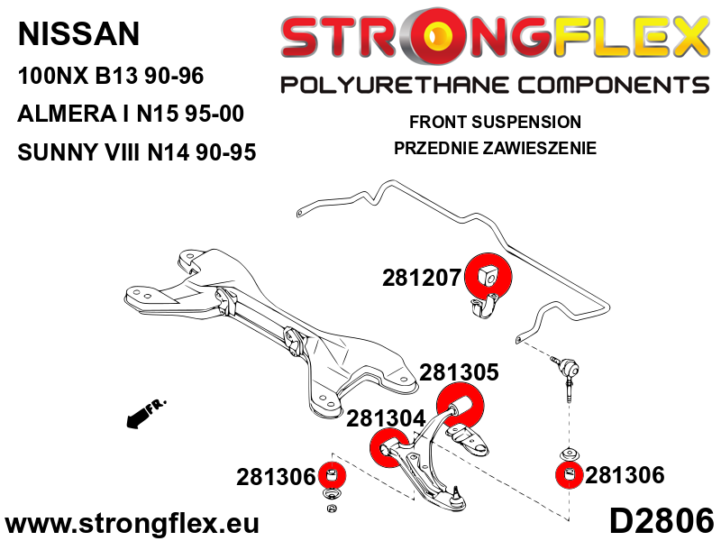 Strongflex 281306B: Anti roll bar link bush - Imagen 2