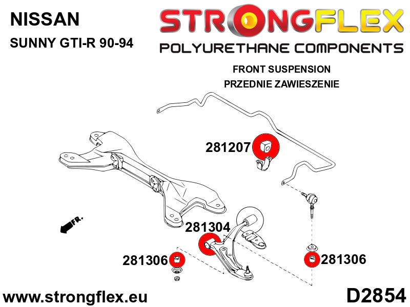 Strongflex 281306B: Anti roll bar link bush - Imagen 4
