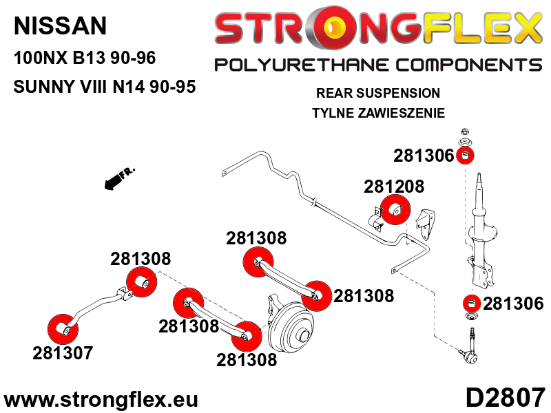 Strongflex 281306A: Anti roll bar link bush SPORT - Imagen 3