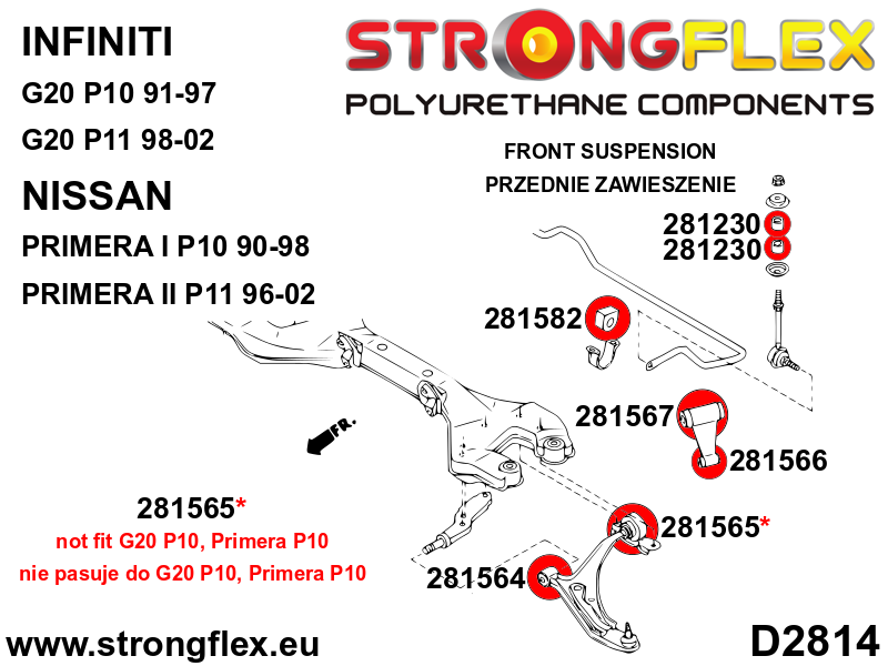 Strongflex 281230B: Anti roll bar link bush - Imagen 2